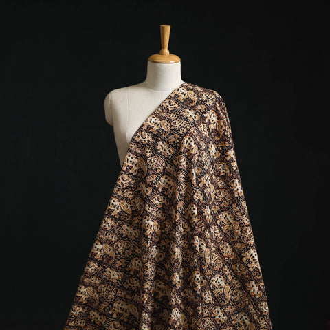 Natural Dyed Hand Block Print Cotton Pedana Kalamkari Fabric 23