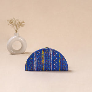 Blue - Bengal Kantha Work Handcrafted Jewellery Box 04