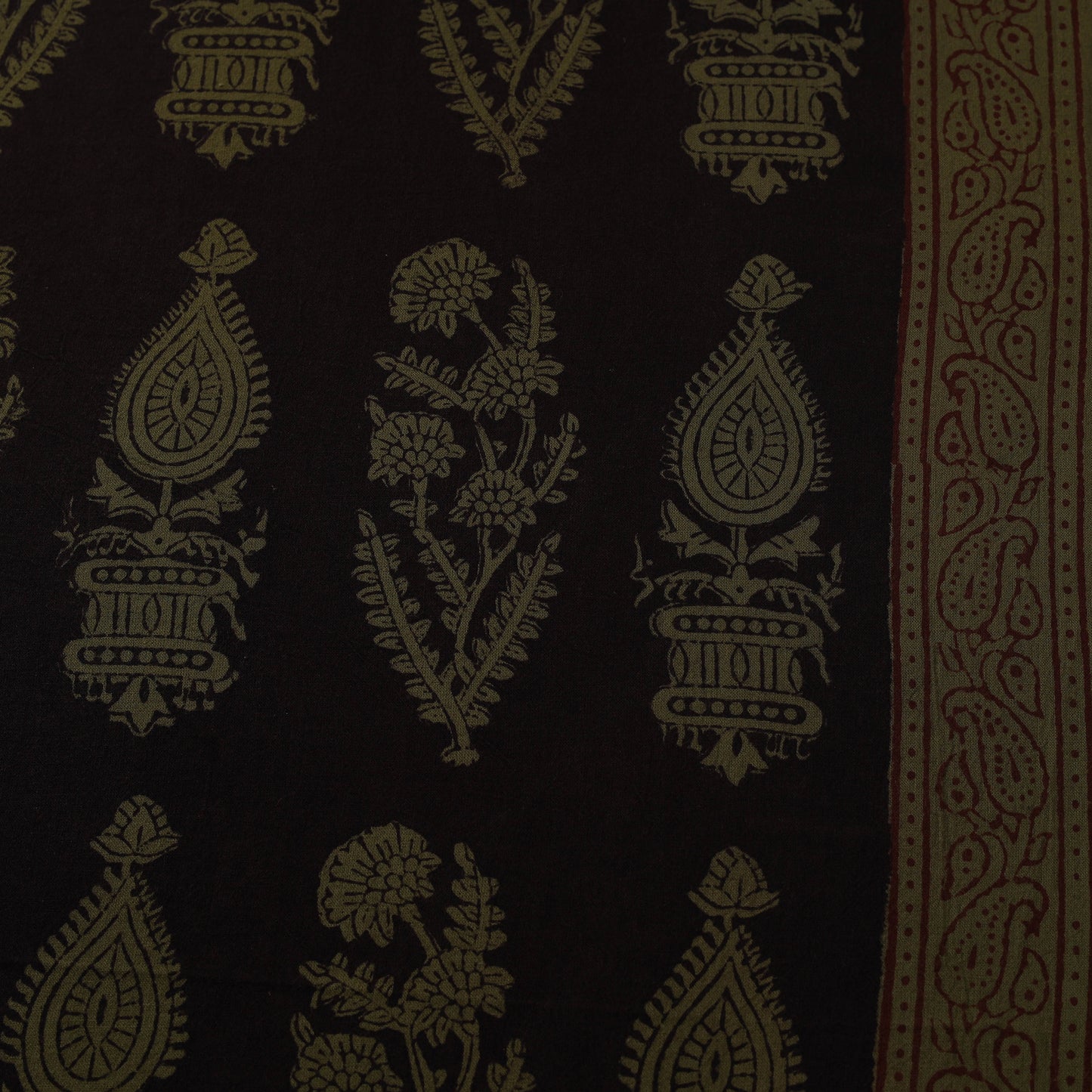 Bagh Hand Block Print Natural Dyed Cotton Fabric 05