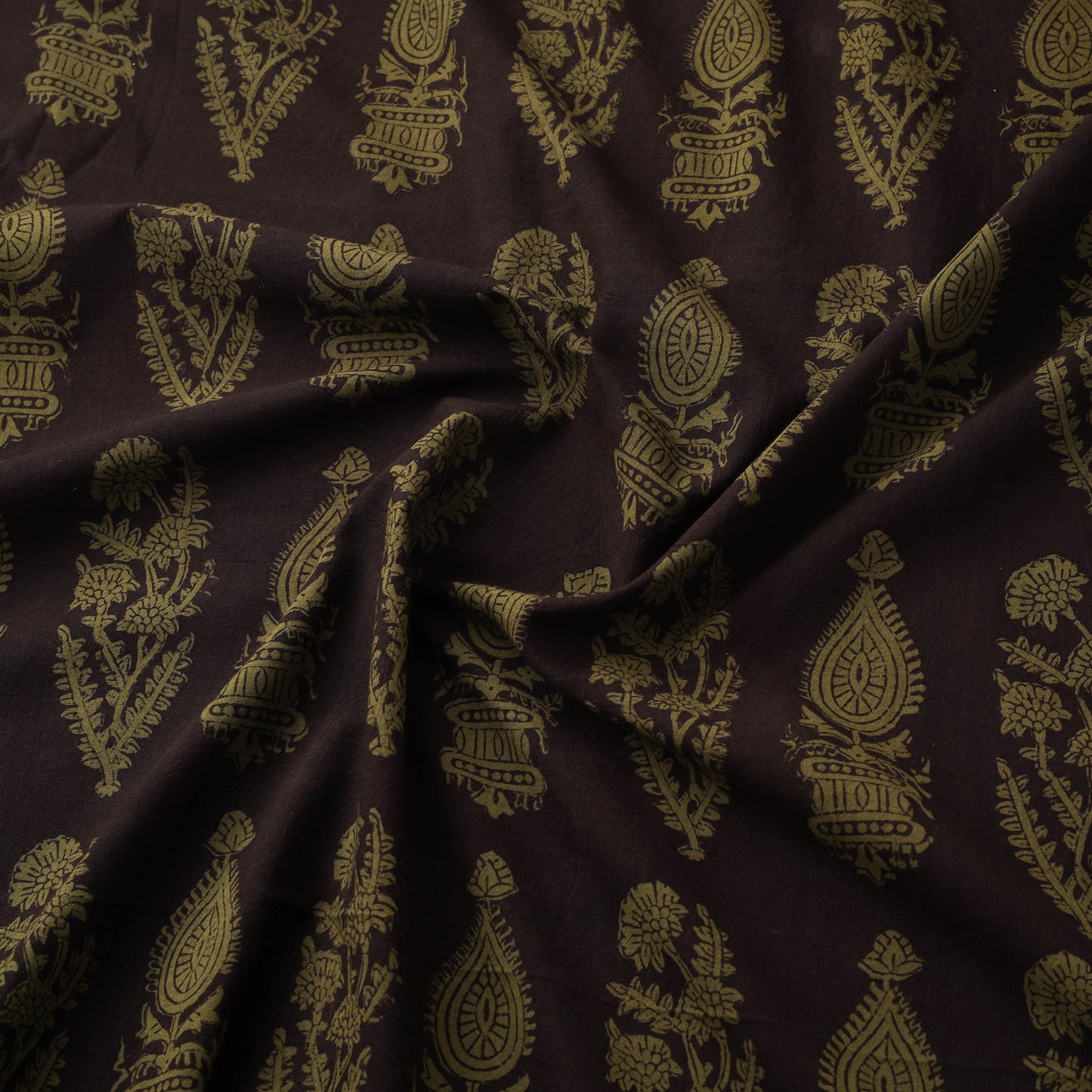 Bagh Hand Block Print Natural Dyed Cotton Fabric 05