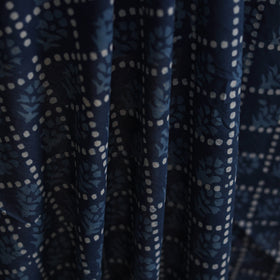 Blue - Hand Block Indigo Bagru Print Natural Dyed Cotton Fabric 14