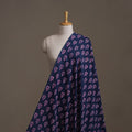 Blue - Hand Block Indigo Bagru Print Natural Dyed Cotton Fabric 15