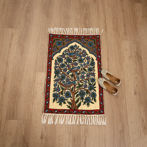 Original Kashmiri Chain Stitch Crewel Hand Embroidery Rug / Carpet (3 x 2 Feet) 25