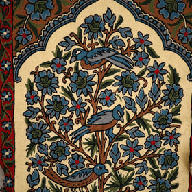 Original Kashmiri Chain Stitch Crewel Hand Embroidery Rug / Carpet (3 x 2 Feet) 25