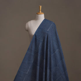 Blue - Hand Block Indigo Bagru Print Natural Dyed Cotton Fabric 16