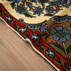 Original Kashmiri Chain Stitch Crewel Hand Embroidery Rug / Carpet (3 x 2 Feet) 25