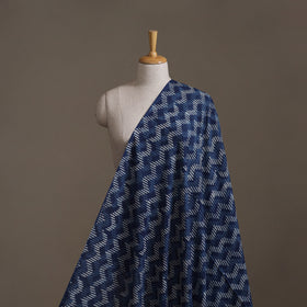 Blue - Hand Block Indigo Bagru Print Natural Dyed Cotton Fabric 19