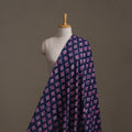 Blue - Hand Block Indigo Bagru Print Natural Dyed Cotton Fabric 20