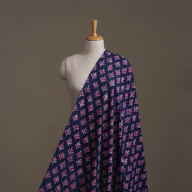Blue - Hand Block Indigo Bagru Print Natural Dyed Cotton Fabric 20