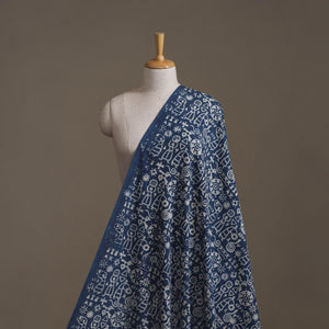 Blue - Hand Block Indigo Bagru Print Natural Dyed Cotton Fabric 22