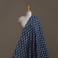 Blue - Hand Block Indigo Bagru Print Natural Dyed Cotton Fabric 23