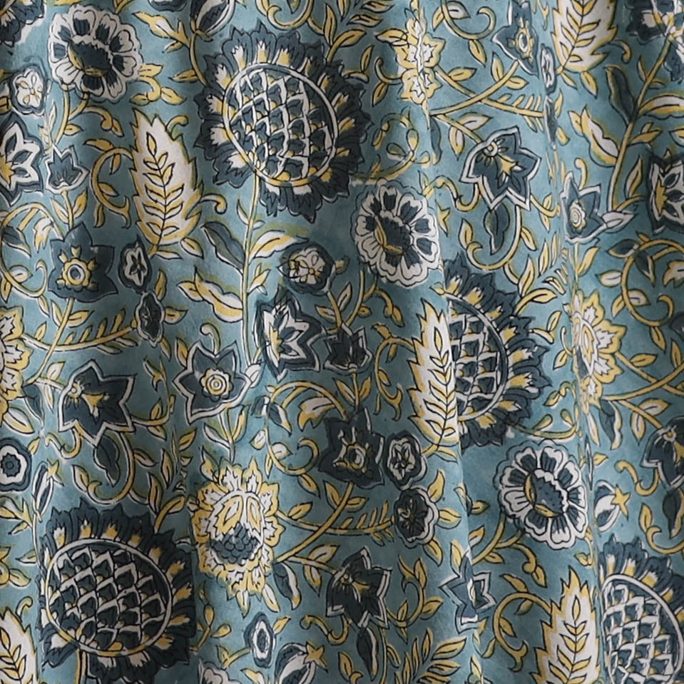 Sanganeri Hand Block Print Cotton Fabric 11
