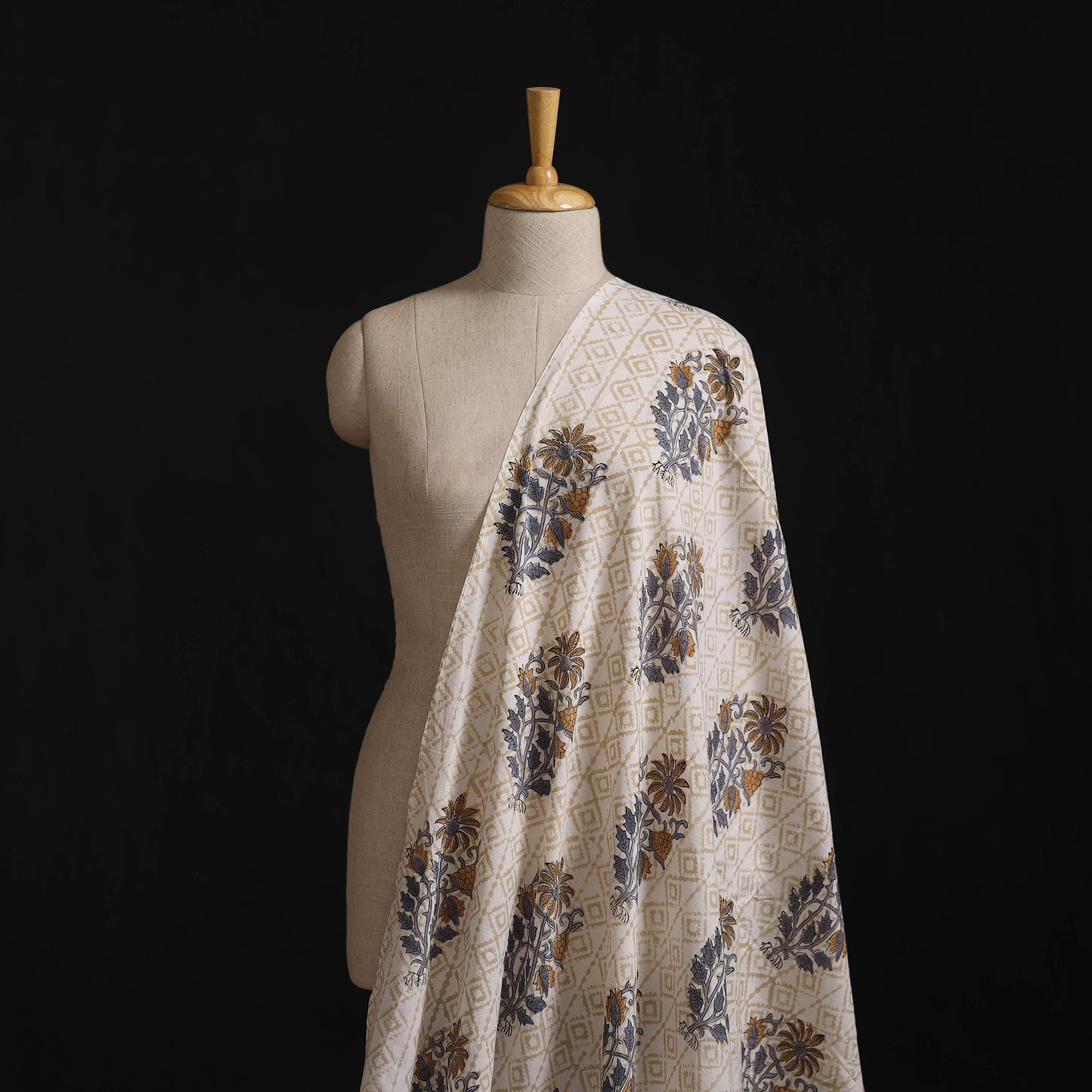 Sanganeri Hand Block Print Cotton Fabric 12