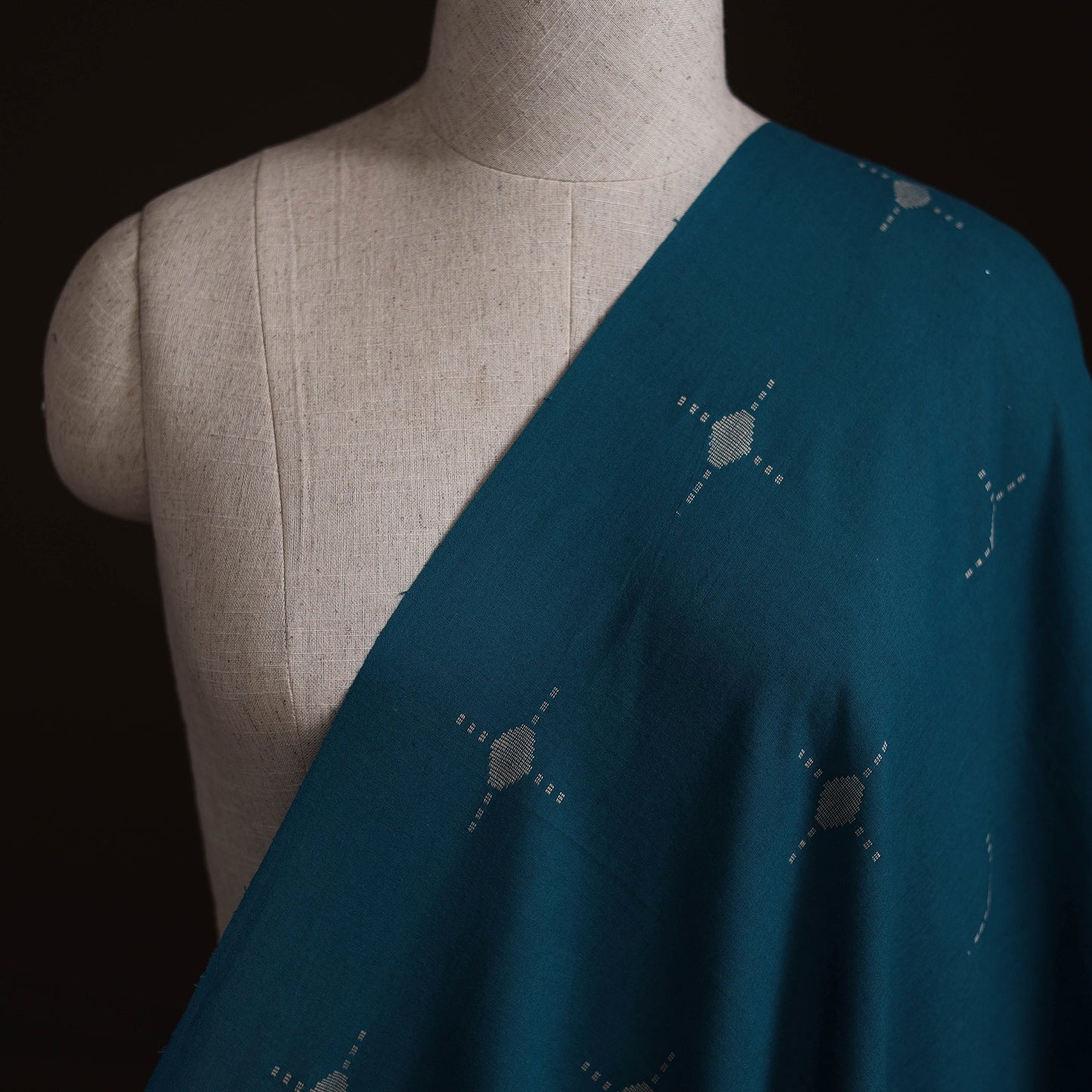 Blue - Prewashed Cotton Jacquard Fabric 01