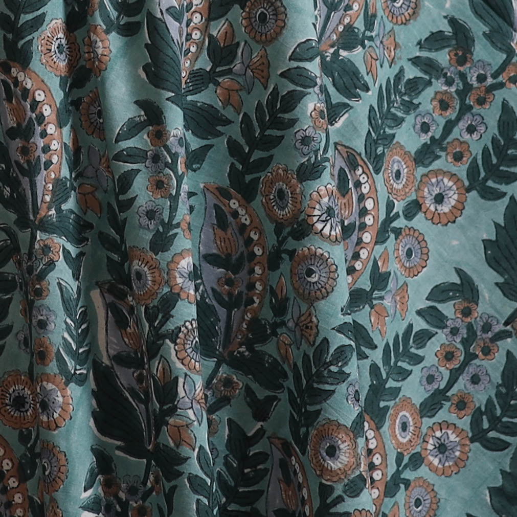 Sanganeri Hand Block Print Cotton Fabric 14