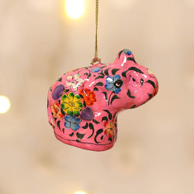 Kashmiri Handpainted Paper Mache Elephant Hanging for Home Decor 01
