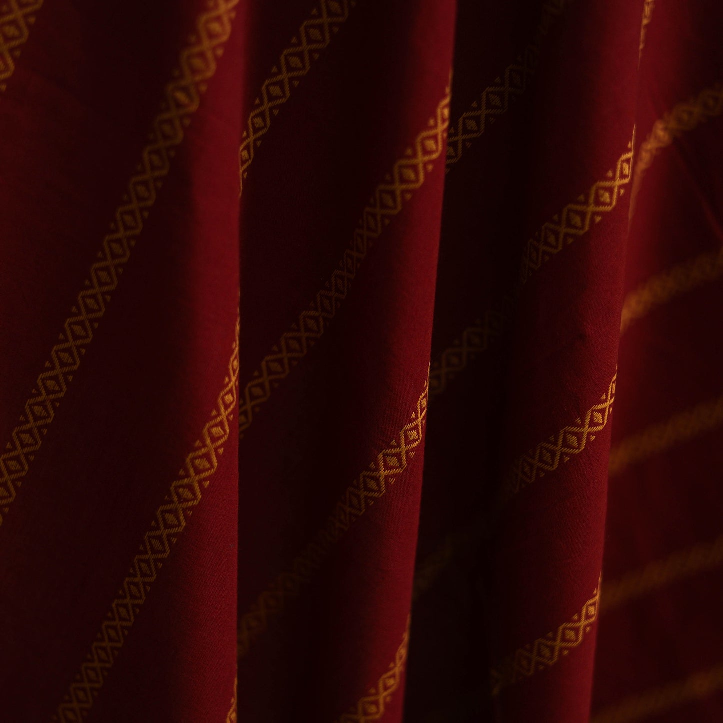 Maroon - Prewashed Cotton Jacquard Fabric 02