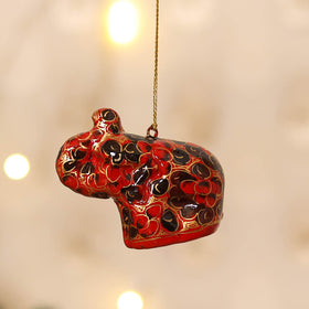 Kashmiri Handpainted Paper Mache Elephant Hanging for Home Decor 02