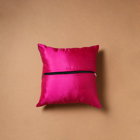 Floral Hand Embroidered Cushion Cover (16 x 16 in) 04