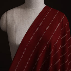 Maroon - Prewashed Cotton Jacquard Fabric 04