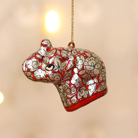 Kashmiri Handpainted Paper Mache Elephant Hanging for Home Decor 04