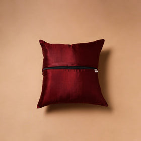 Floral Hand Embroidered Cushion Cover (16 x 16 in) 13