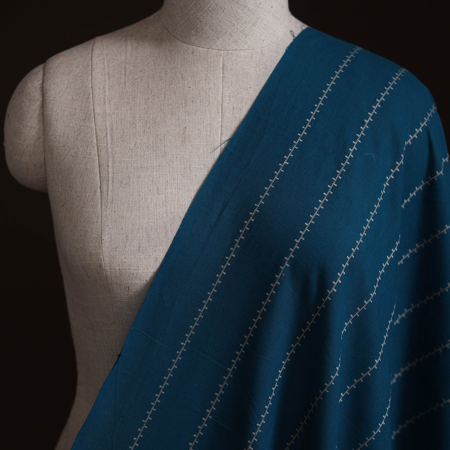Blue - Prewashed Cotton Jacquard Fabric 06
