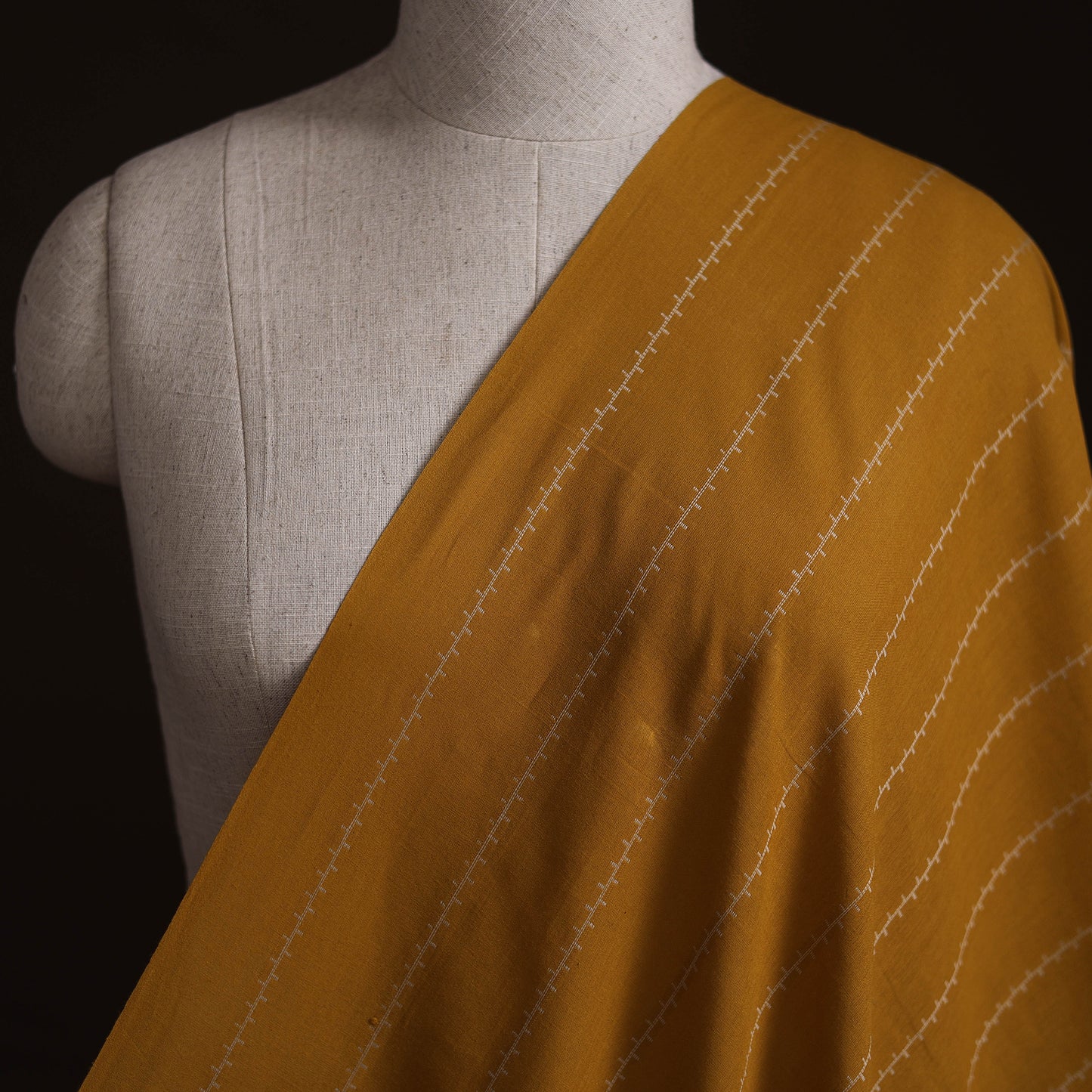 Yellow - Prewashed Cotton Jacquard Fabric 07