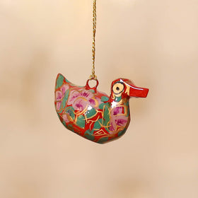 Kashmiri Handpainted Paper Mache Duck Hanging for Home Decor 11