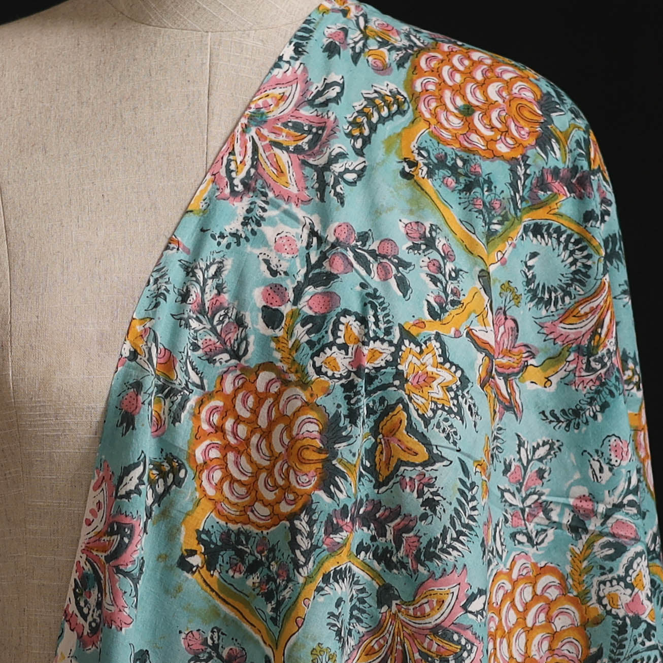 Sanganeri Hand Block Print Cotton Fabric 03