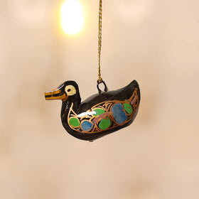 Kashmiri Handpainted Paper Mache Duck Hanging for Home Decor 12