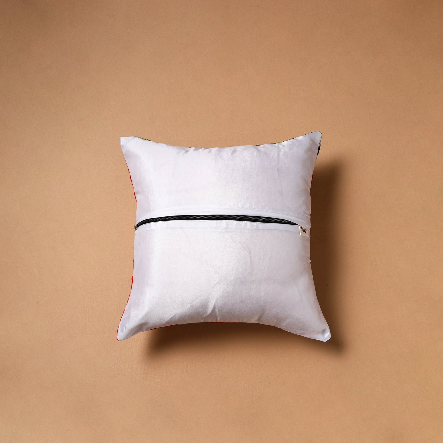 Floral Hand Embroidered Cushion Cover (16 x 16 in) 28