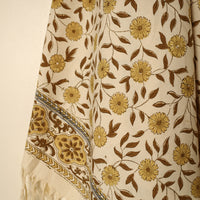 Beige - Block Printed Handloom Cotton Sanganeri Towel 03