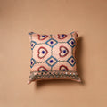 Floral Hand Embroidered Cushion Cover (16 x 16 in) 15