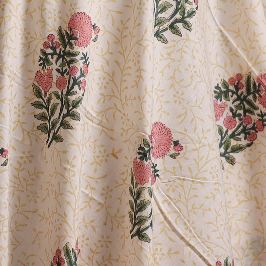 Sanganeri Hand Block Print Cotton Fabric 05