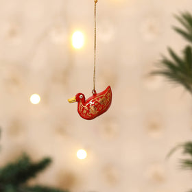 Kashmiri Handpainted Paper Mache Duck Hanging for Home Decor 13