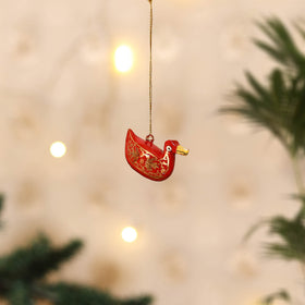 Kashmiri Handpainted Paper Mache Duck Hanging for Home Decor 13