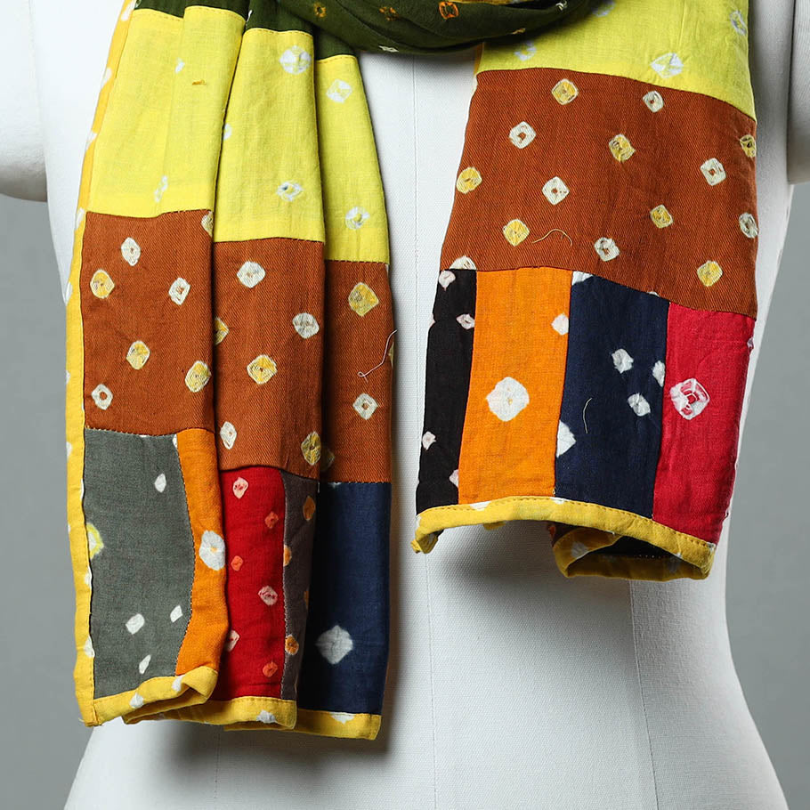 Patchwork Bandhani Stole