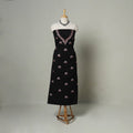 Black - hand embroidery cotton kashida kurta material