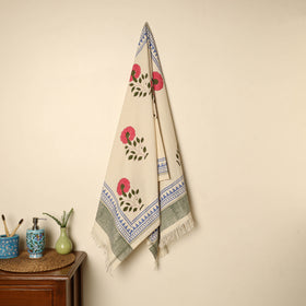 Buy Block Printed Handloom Cotton Sanganeri Towel Online