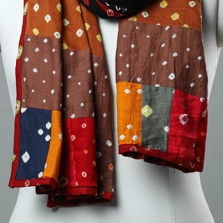 Patchwork Bandhani Stole
