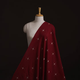 Maroon - Prewashed Cotton Jacquard Fabric 13