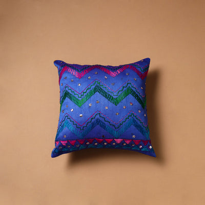 Floral Hand Embroidered Cushion Cover (16 x 16 in) 30