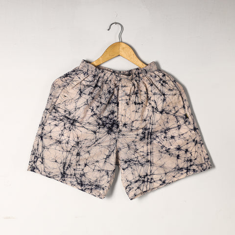 Beige - Hand Batik Printed Cotton Unisex Boxer/Shorts