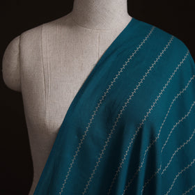 Blue - Prewashed Cotton Jacquard Fabric 17