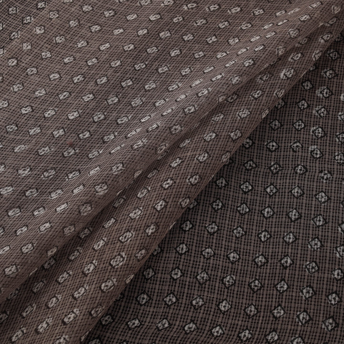 Bagru Dabu Hand Block Print Natural Dyed Kota Doria Cotton Fabric 02