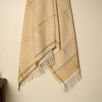 Beige - Block Printed Handloom Cotton Sanganeri Towel 11