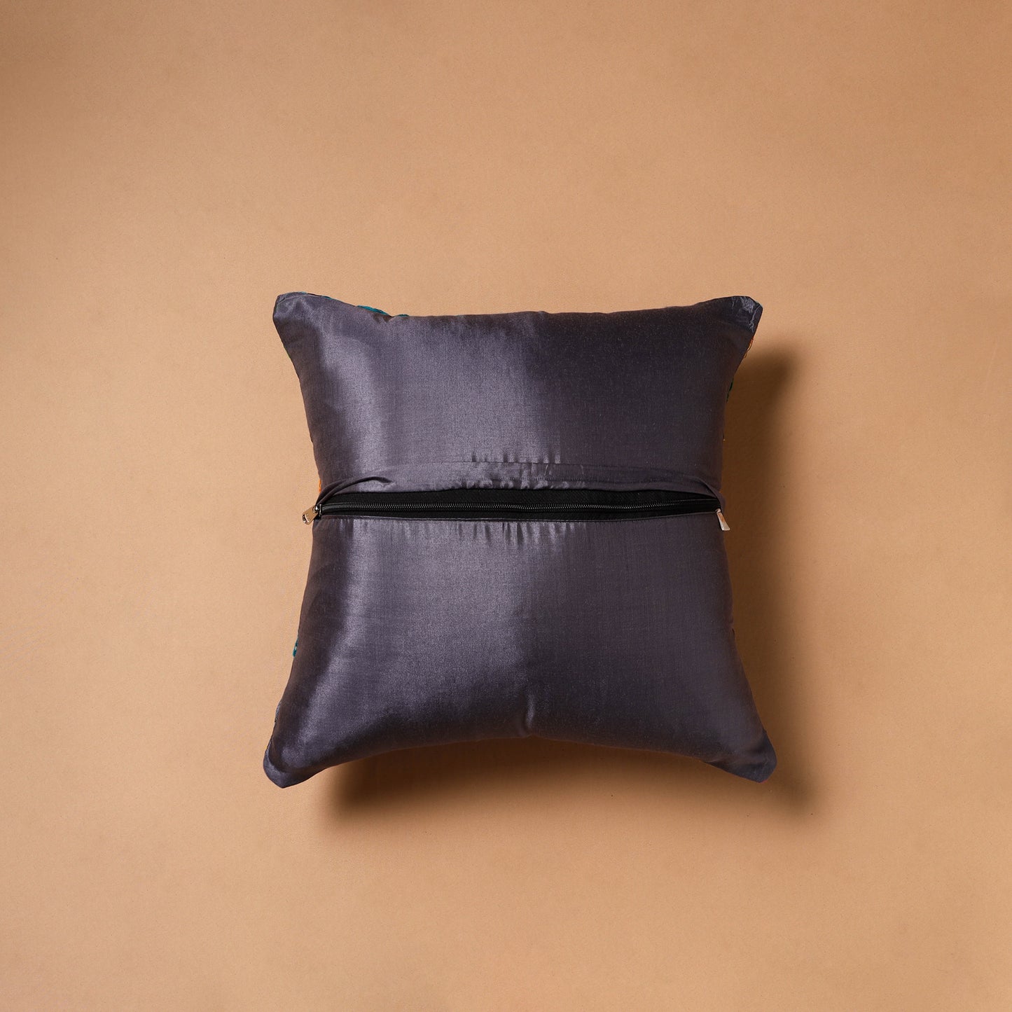 Floral Hand Embroidered Cushion Cover (16 x 16 in) 34