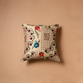 Floral Hand Embroidered Cushion Cover (16 x 16 in) 22