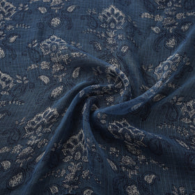 Bagru Dabu Hand Block Print Natural Dyed Kota Doria Cotton Fabric 07